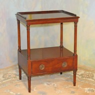 #256 1 pair Vintage End Tables of solid mahogany in original finish