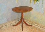 #275 Vintage Oval Table – 4-way book matched walnut veneer top with rosewood banding