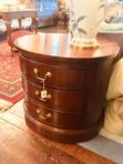 #962 & #961 Oval 3 Drawer Drum Table
